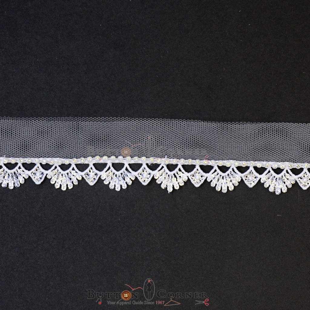 Fancy Sequence Stone Lace