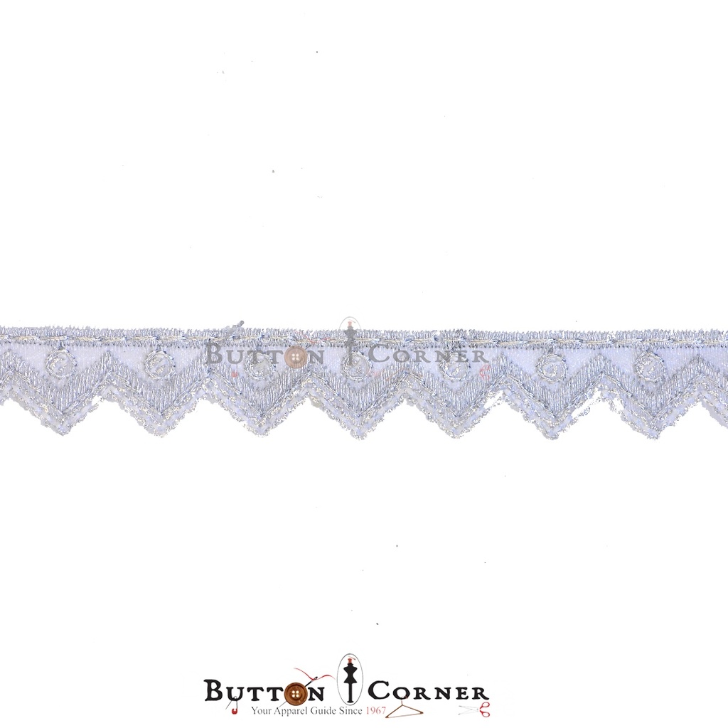 Fancy Metallic Yarn Net Lace