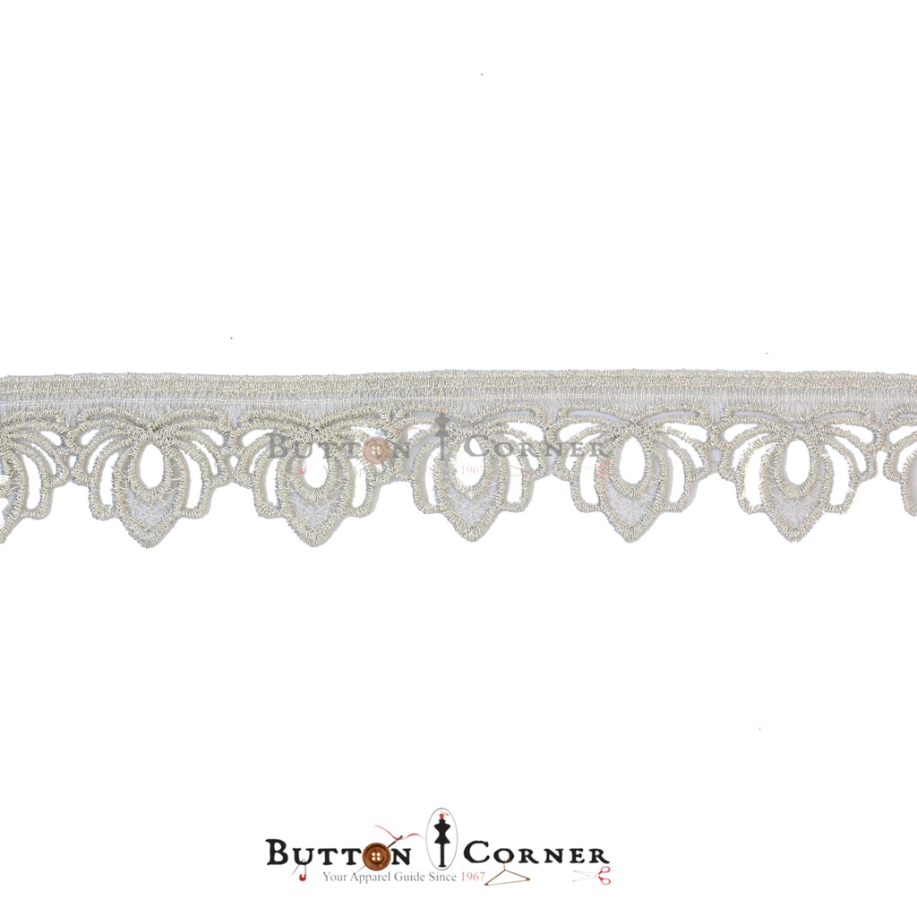 Fancy Metallic Yarn Lace
