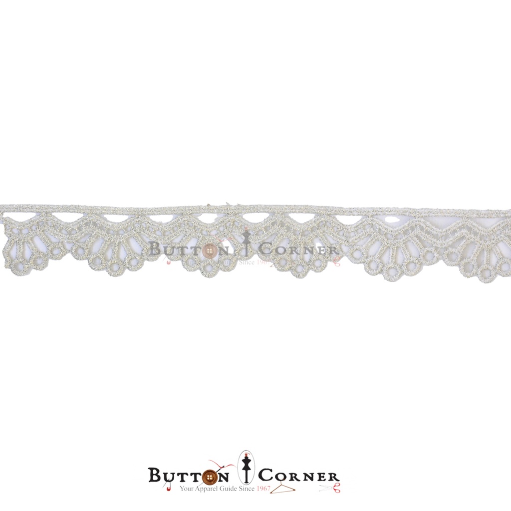 Fancy Metallic Yarn Lace