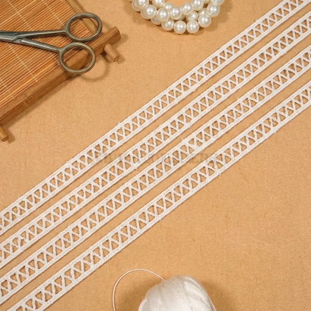 Double Side Border Shuttle Joined Lace