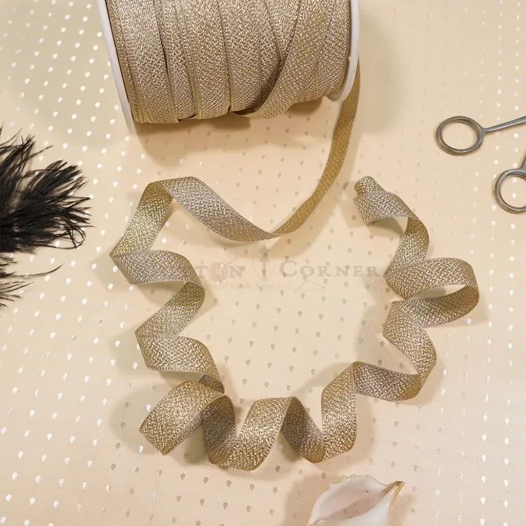 Fancy Metallic Yarn Ribbon