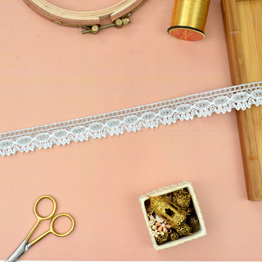 Metallic Yarn Crochet Lace
