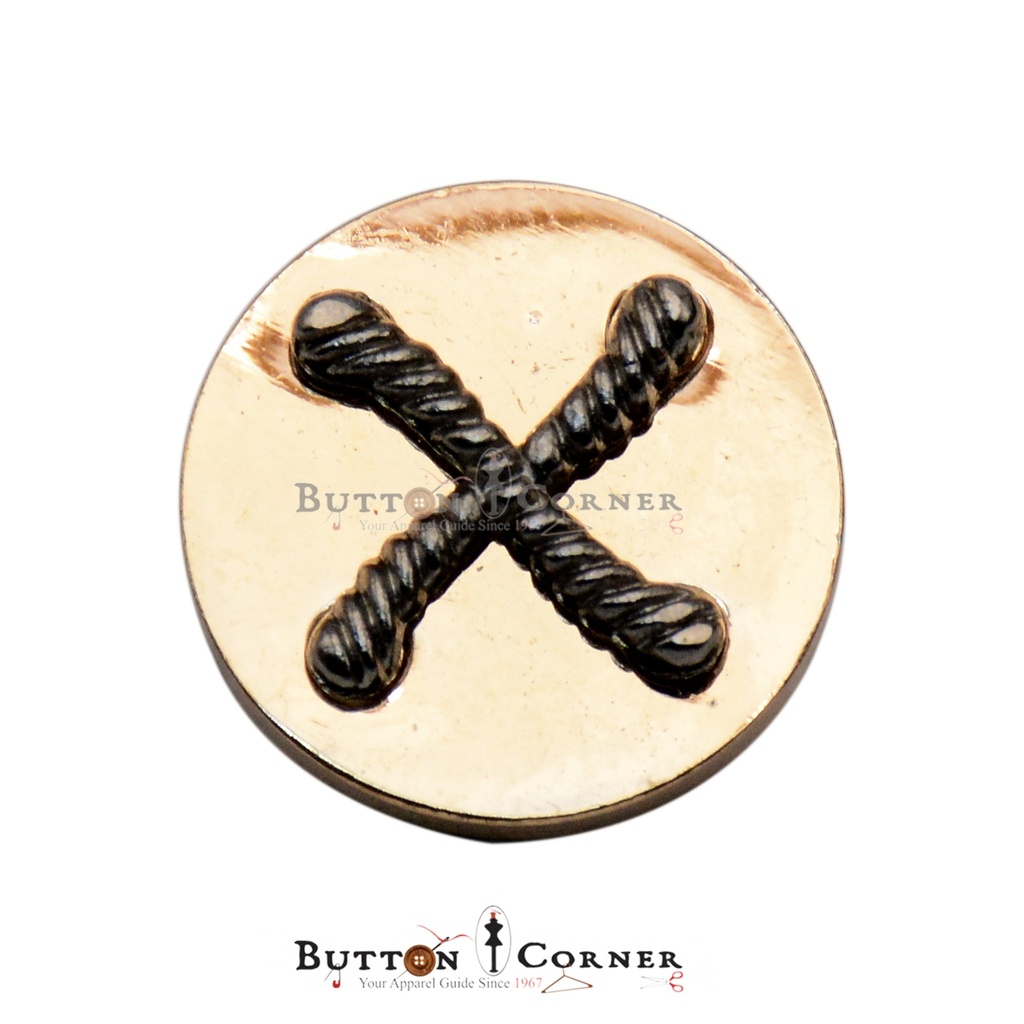 Round Shape X Metal Suiting Button