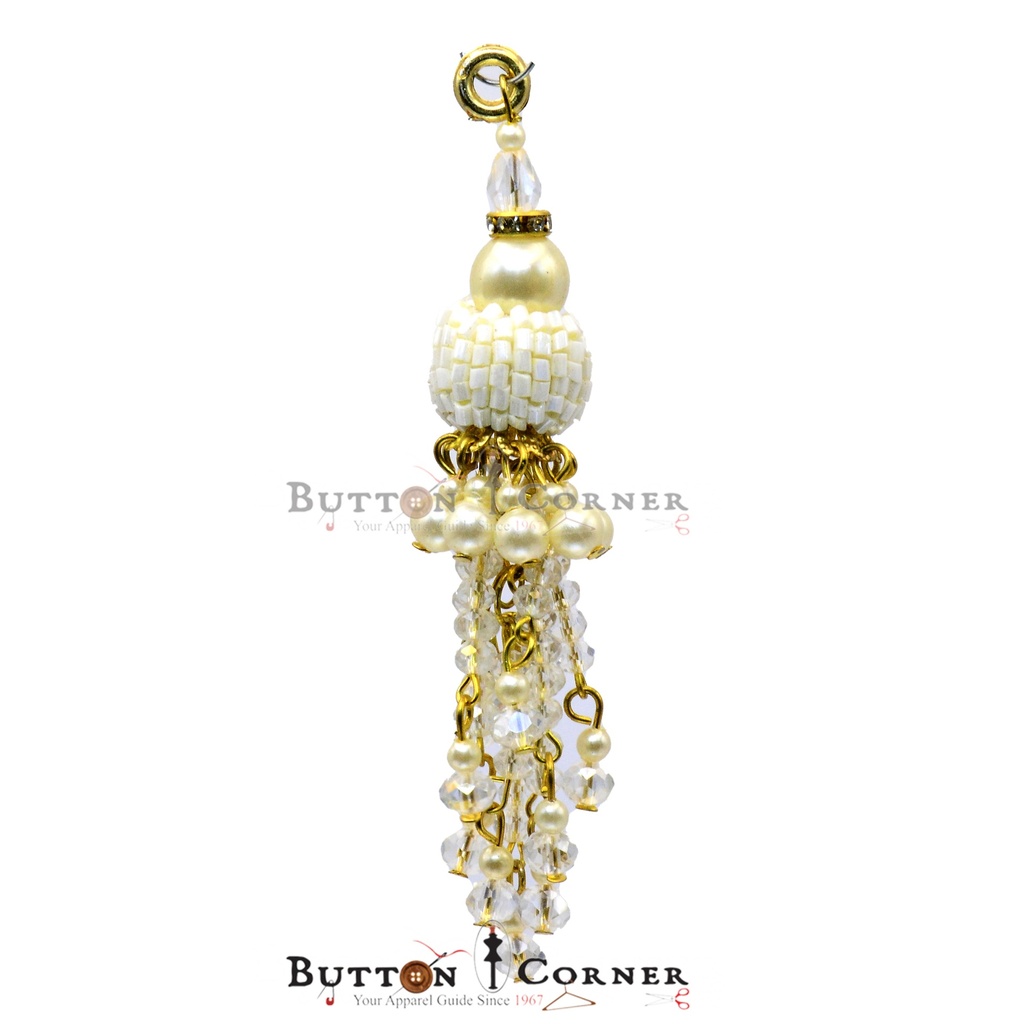 Fancy Glass Beads Pearl Crystal Tassel