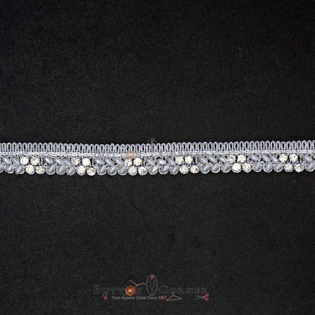 Fancy Pearls & Crystals Lace