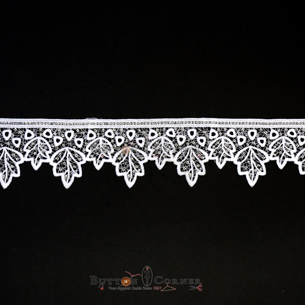 One Side Border Shuttle Sequence Lace