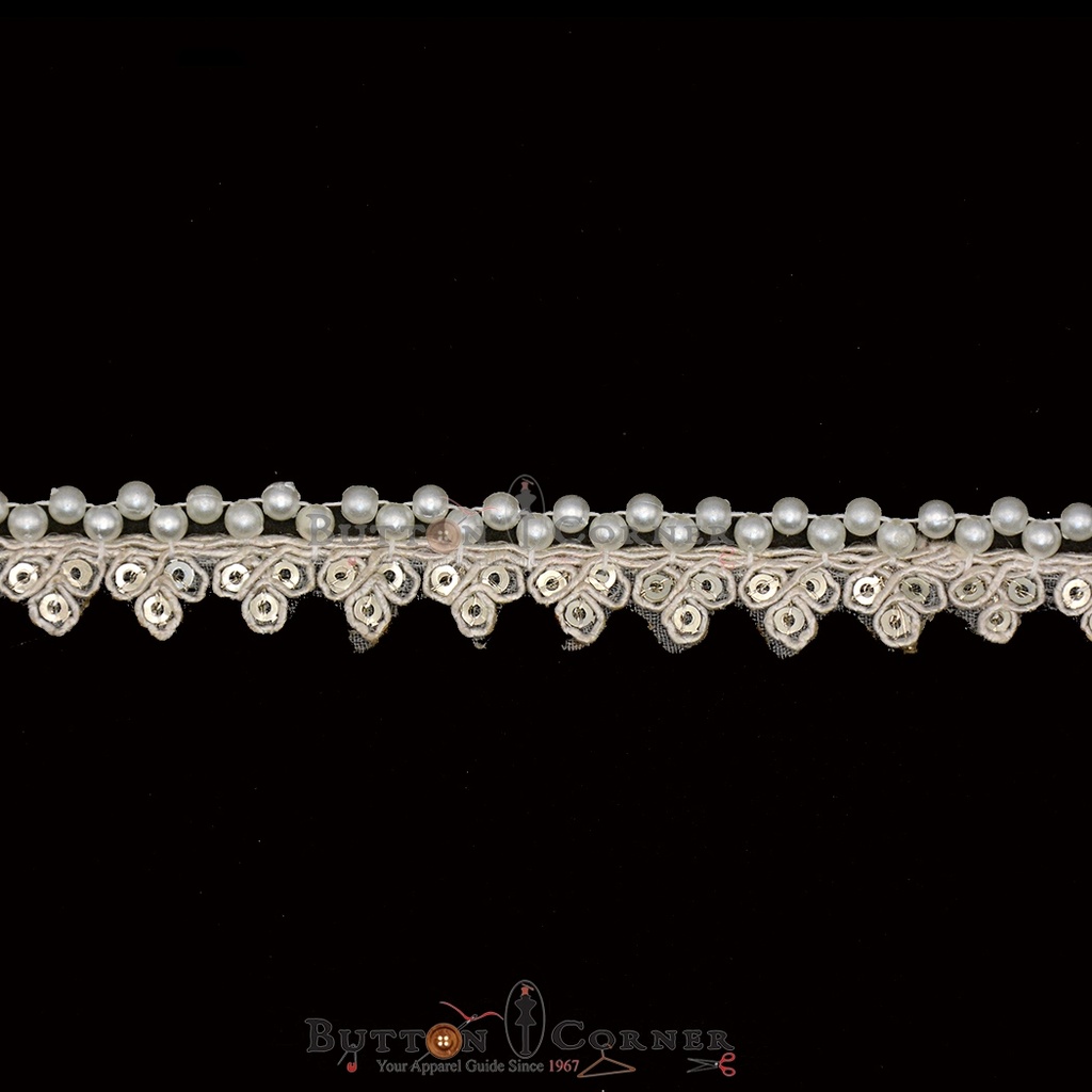 Fancy Sequence Pearl Lace