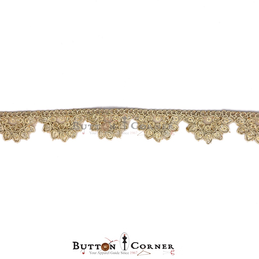 Fancy Metallic Yarn Sequence Lace