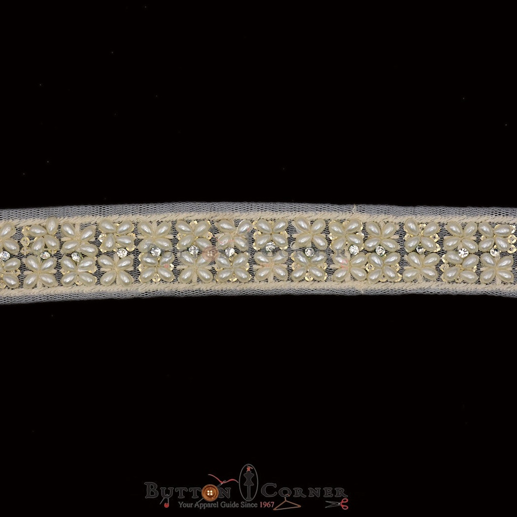 Embroidery Net Lace With Stone