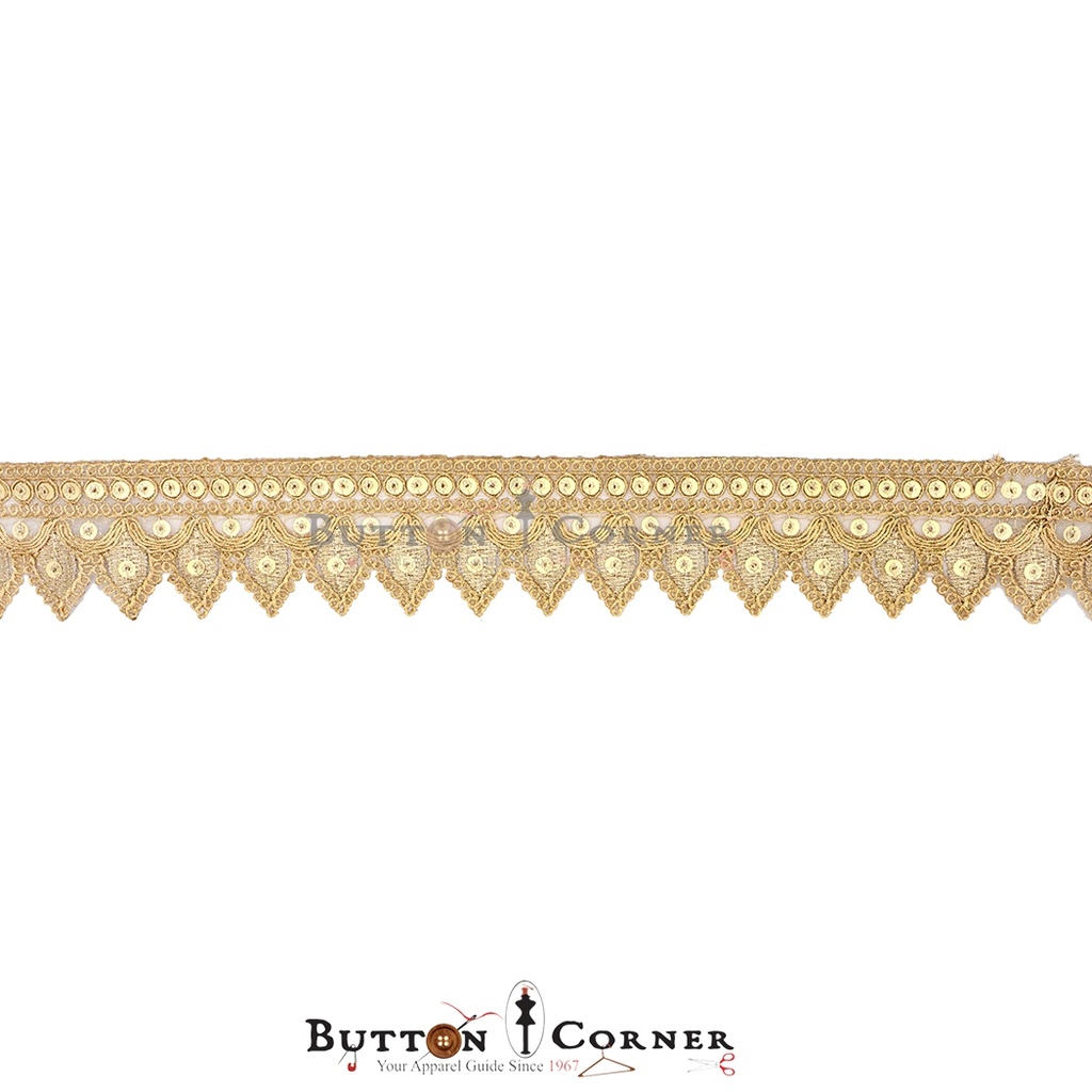 Fancy Metallic Yarn Sequence Lace