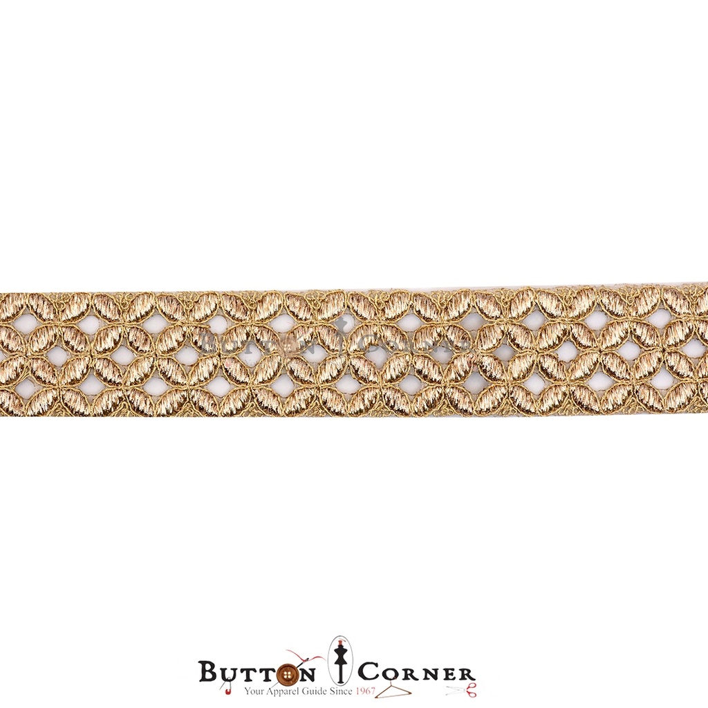 Fancy Metallic Yarn Lace