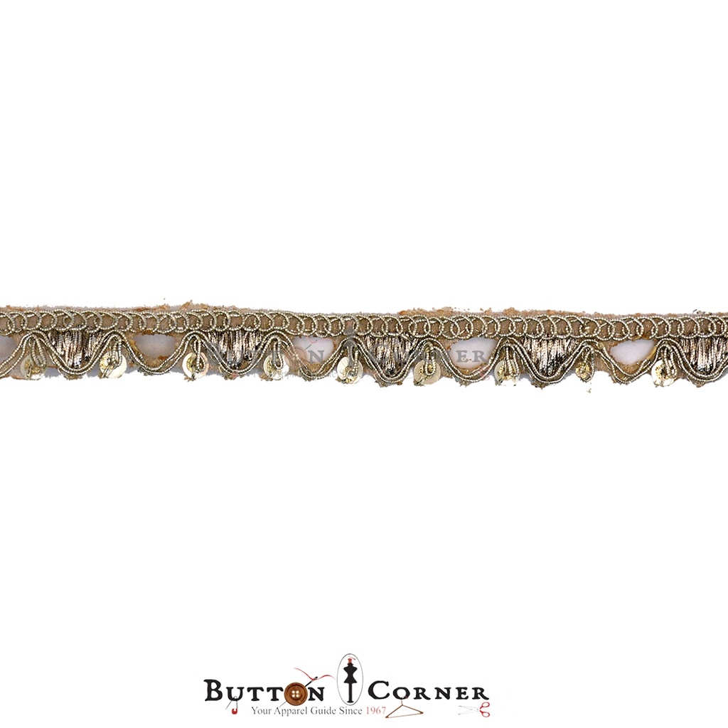 Fancy Metallic Yarn Sequence Lace
