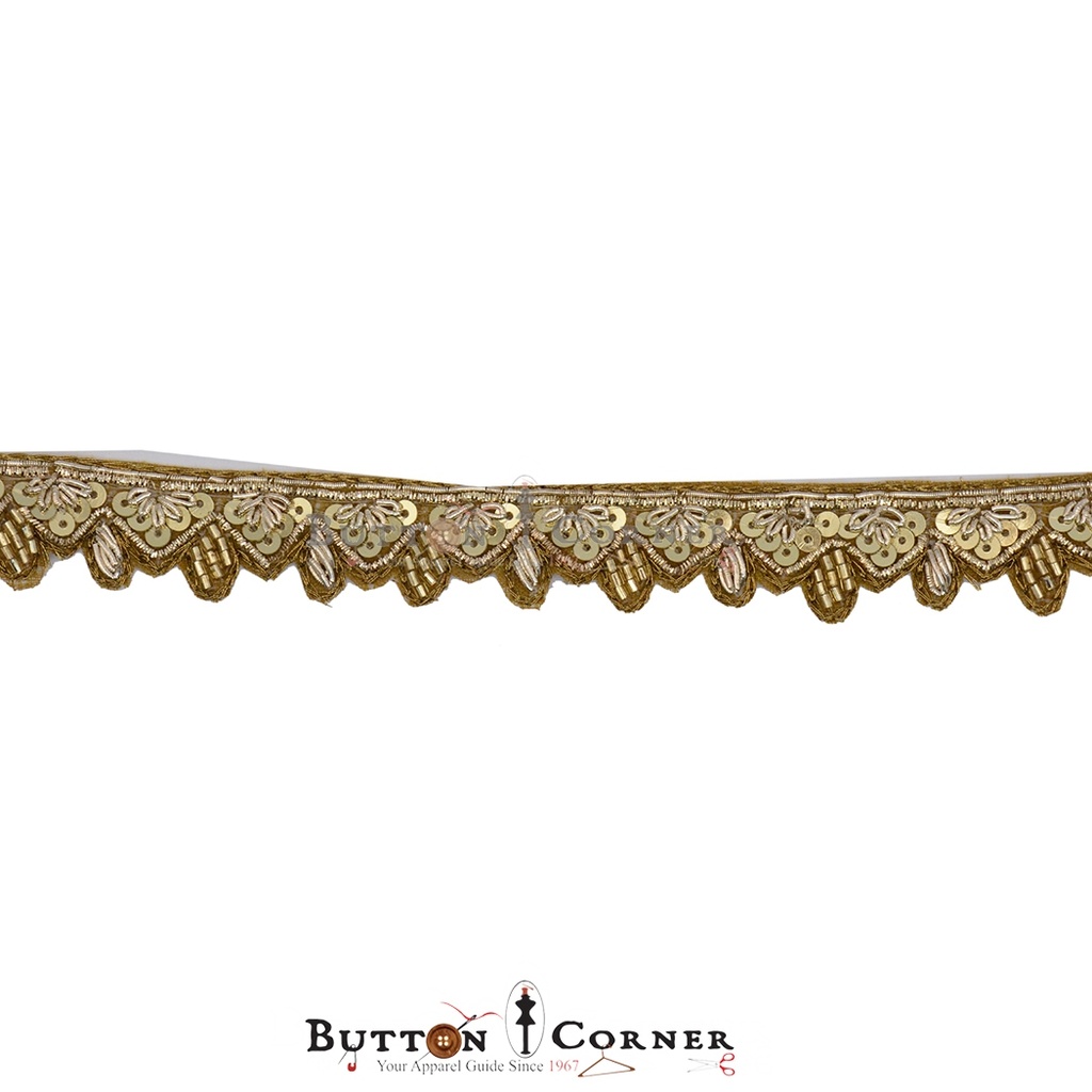 Fancy Glass Beads Sequence Lace
