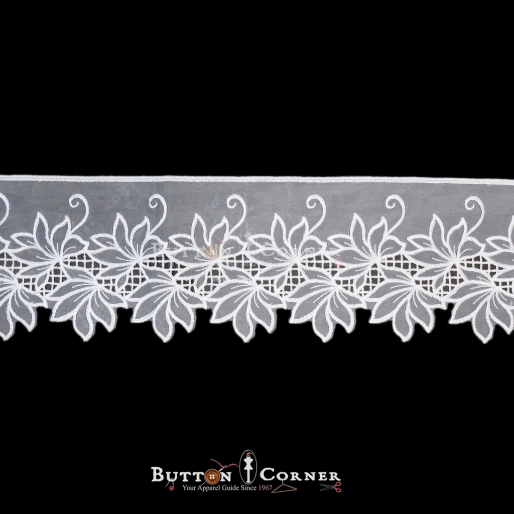 One Side Border Organza Lace