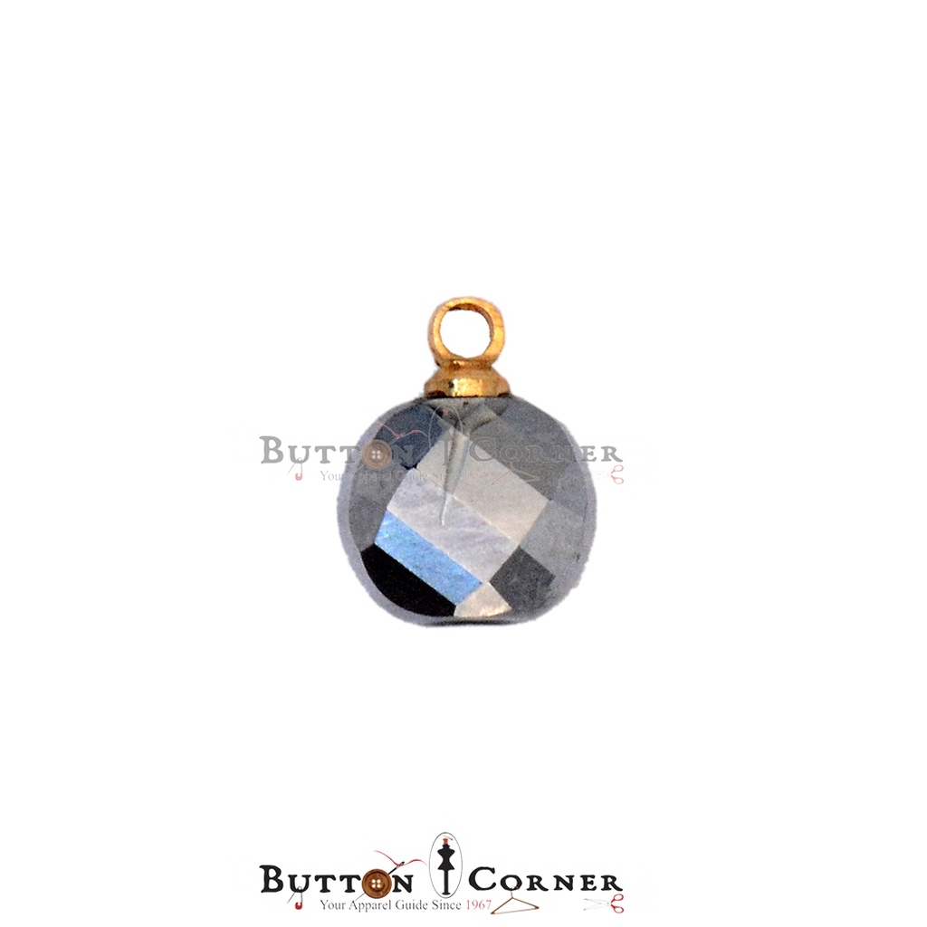 Metal Hook Crystal Button