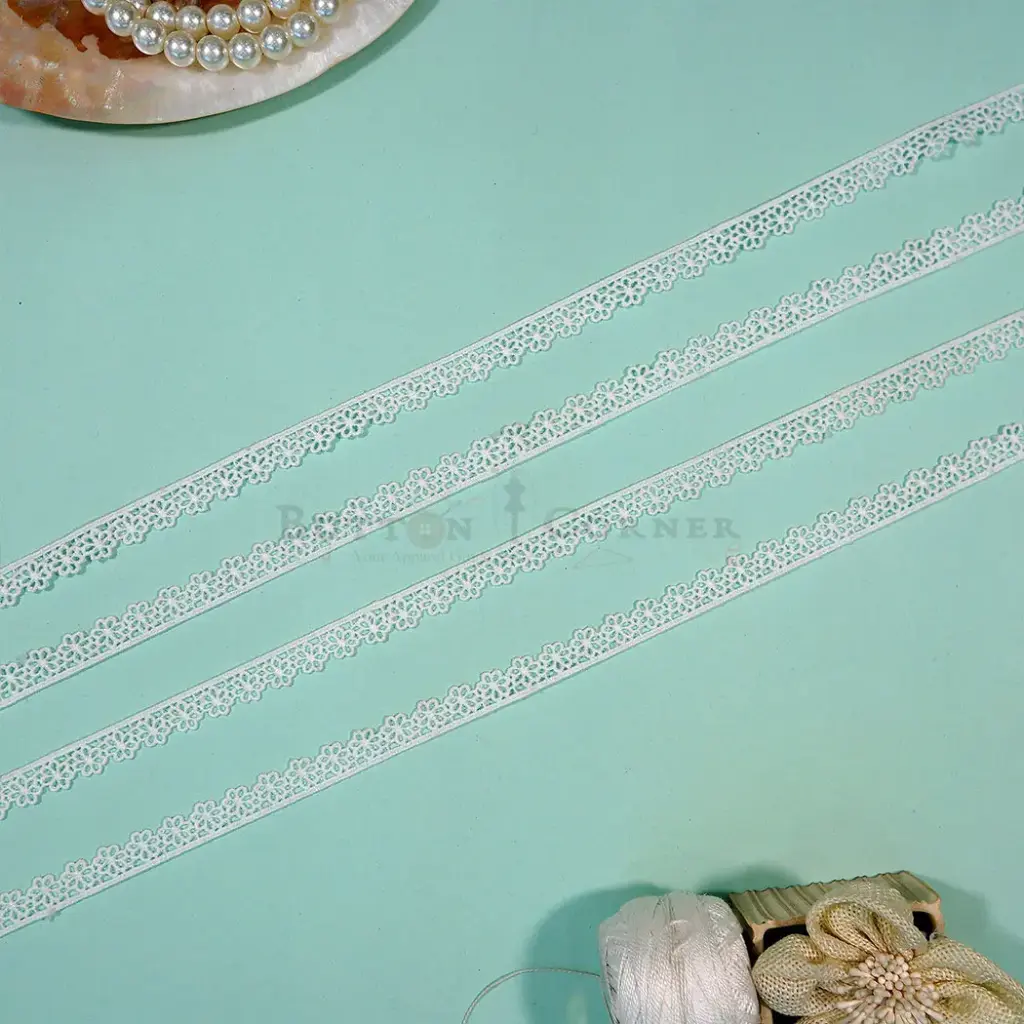 Blooming Blossom Edge Side Border Shuttle Lace