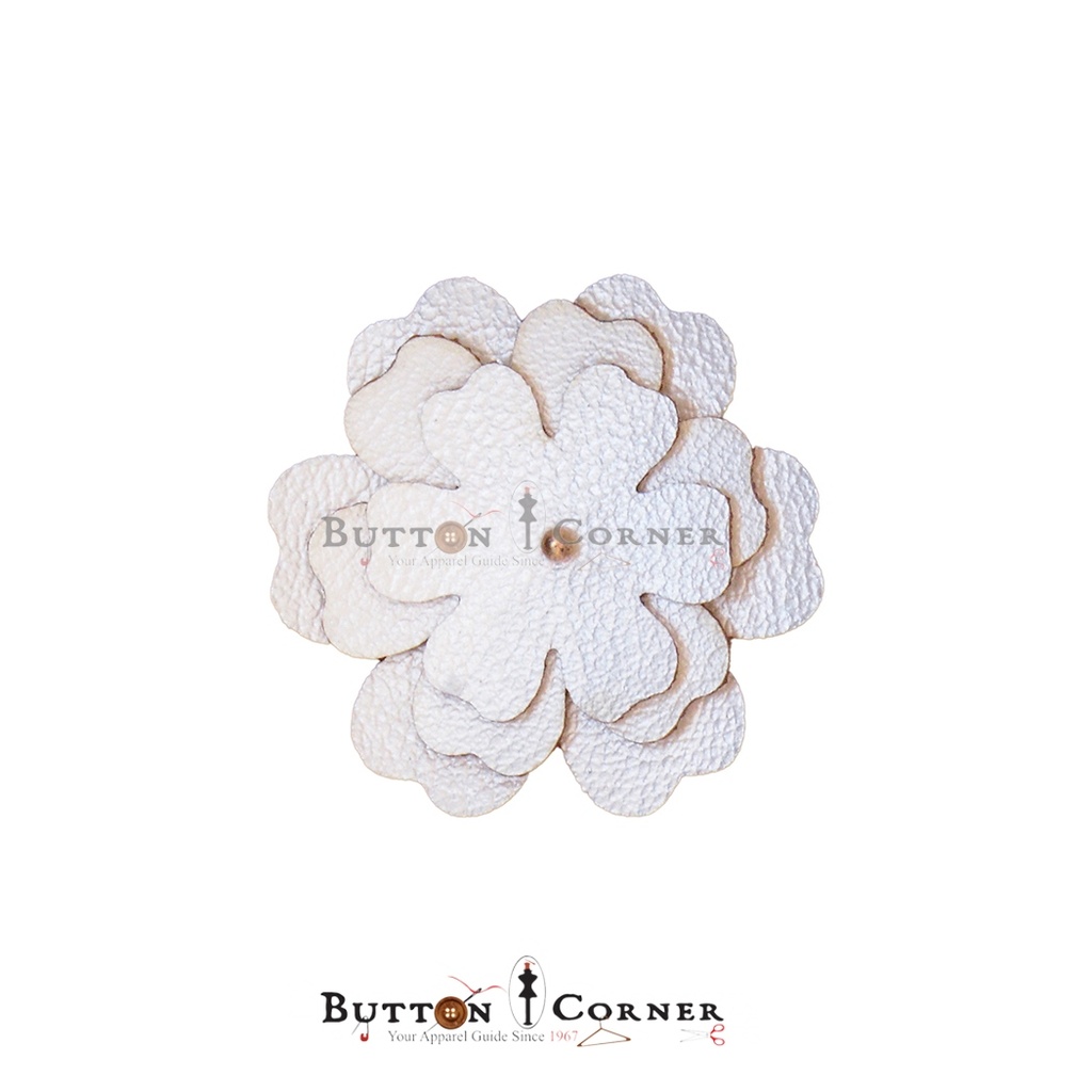 Faux Leather 3D Flower