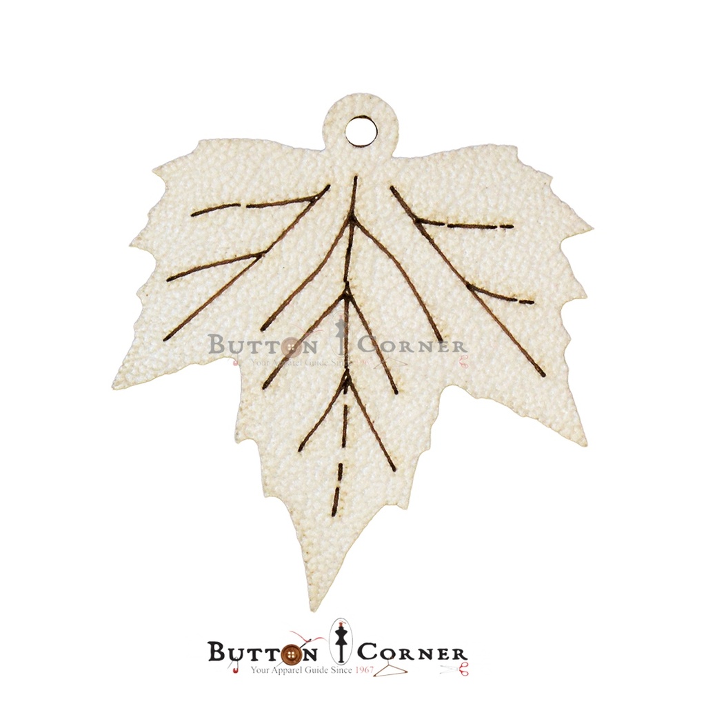 Faux Leather Maple Leaf