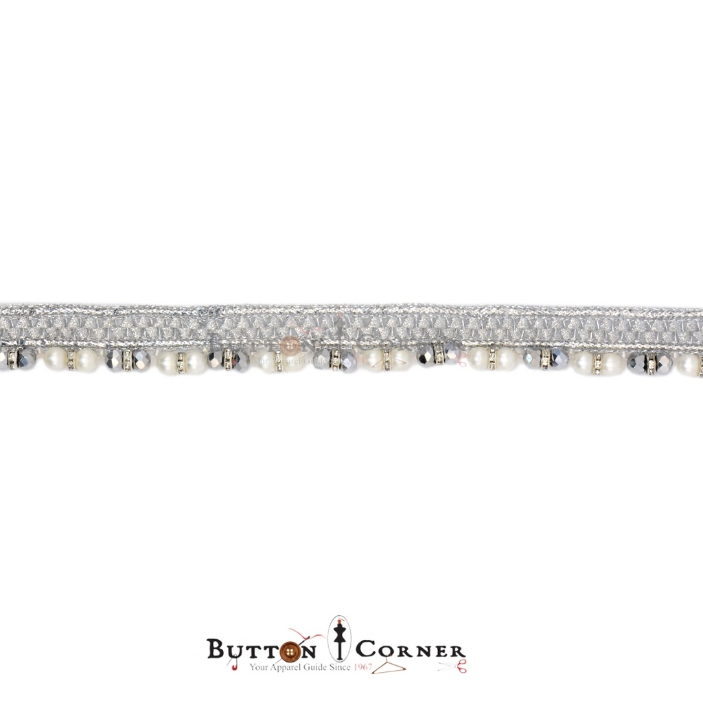 Fancy Gota Pearl & Crystal Lace