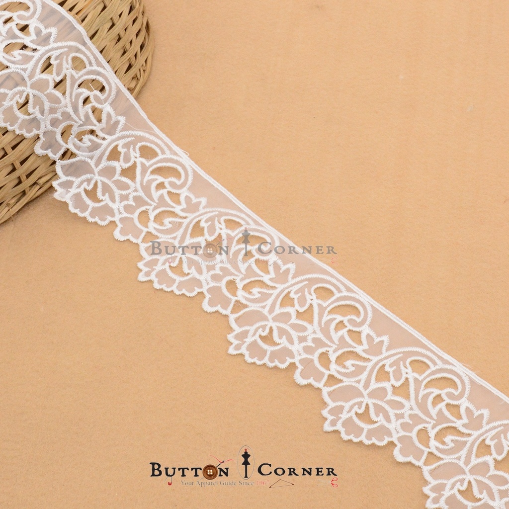 One Side Border Organza Lace