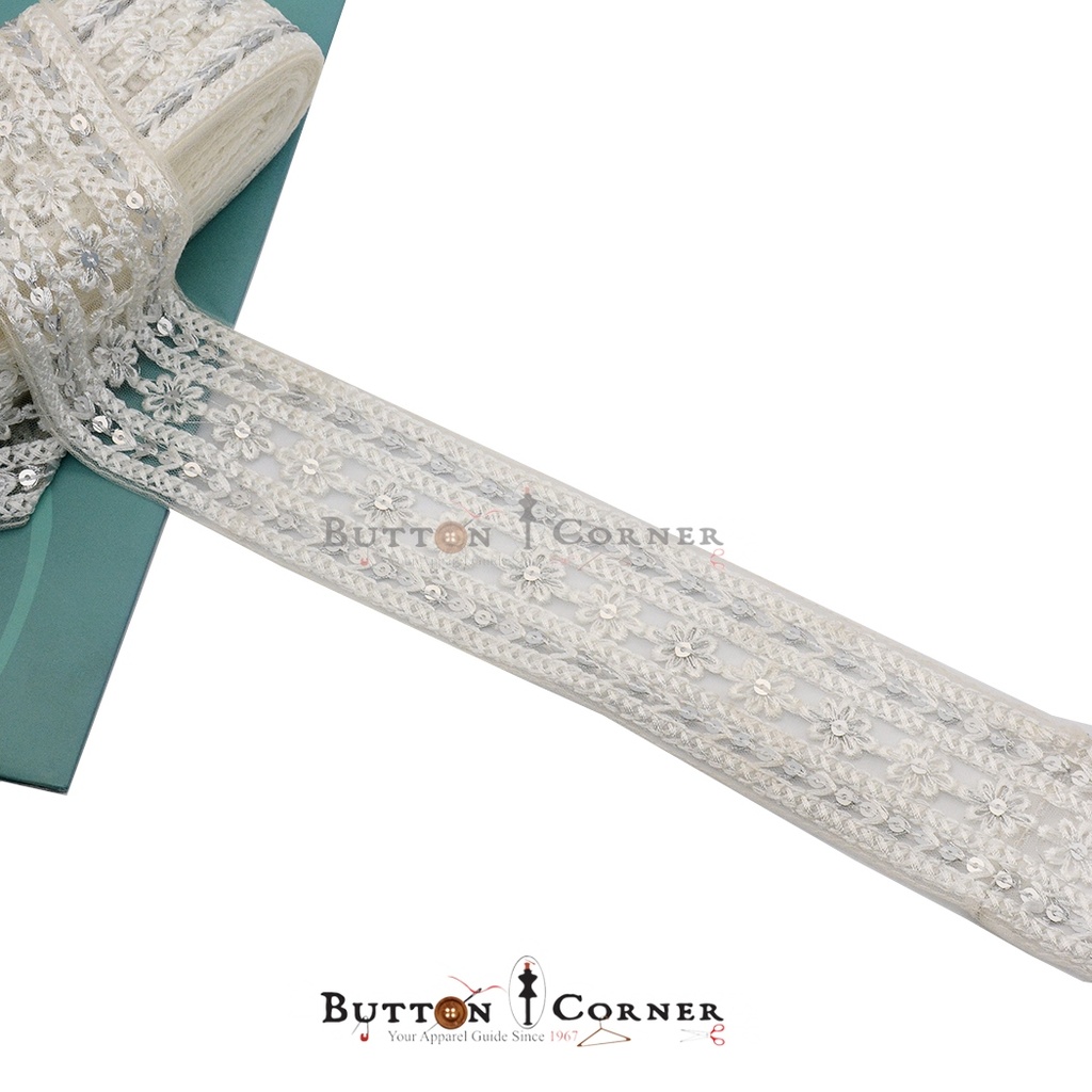 Fancy Sequence Embroidery Net Lace