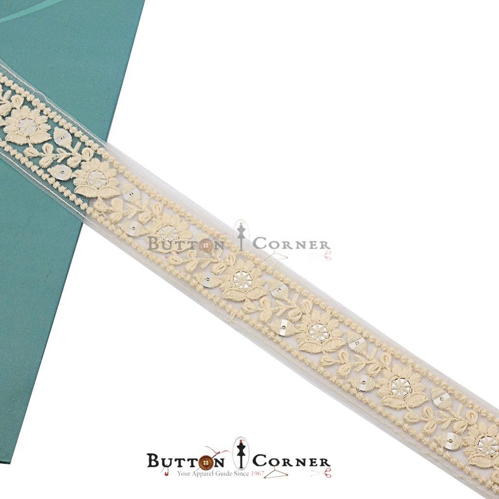 Fancy Sequence Embroidery Net Lace