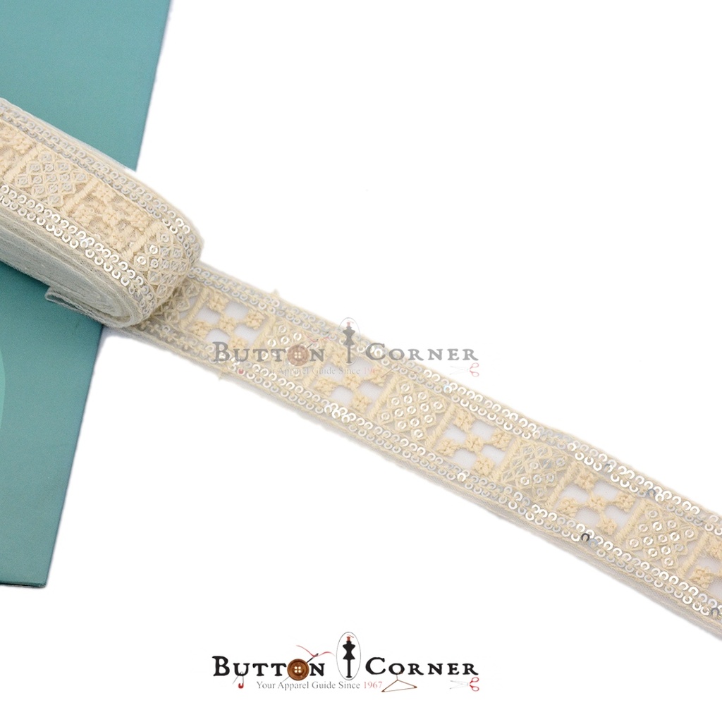 Fancy Sequence Embroidery Net Lace