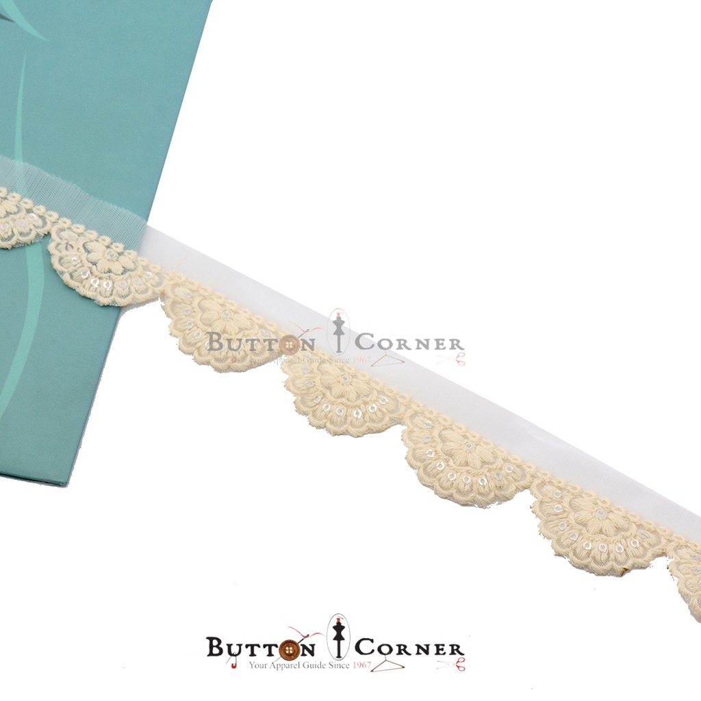 Fancy Sequence Embroidery Net Lace