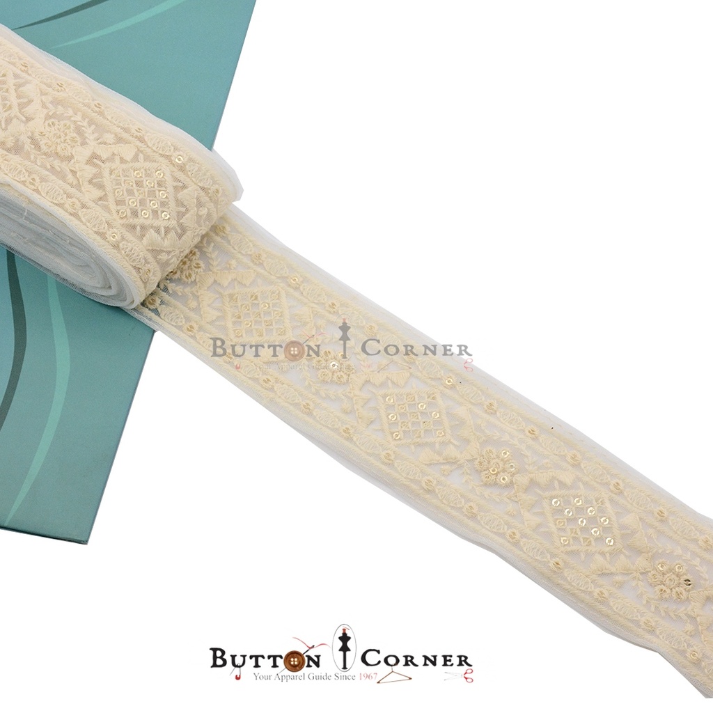 Fancy Sequence Embroidery Net Lace