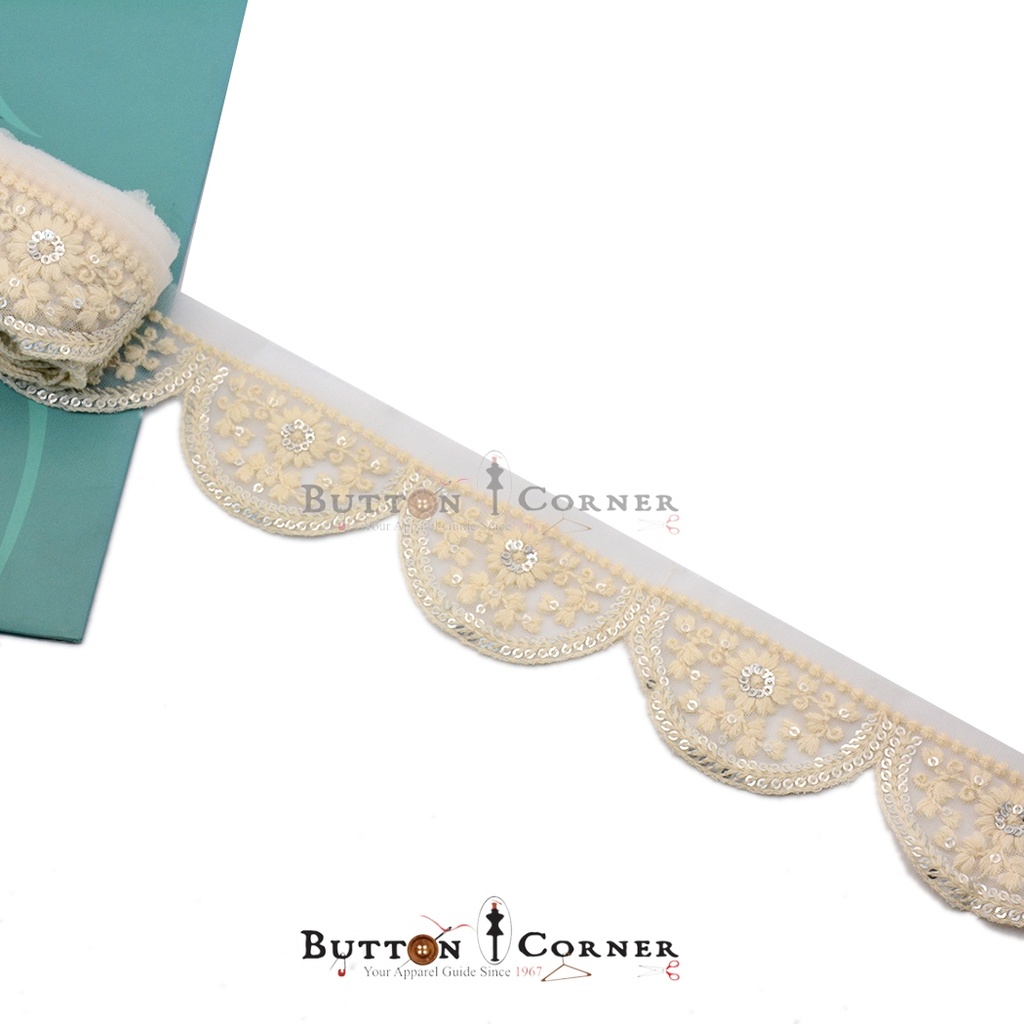 Fancy Sequence Embroidery Net Lace
