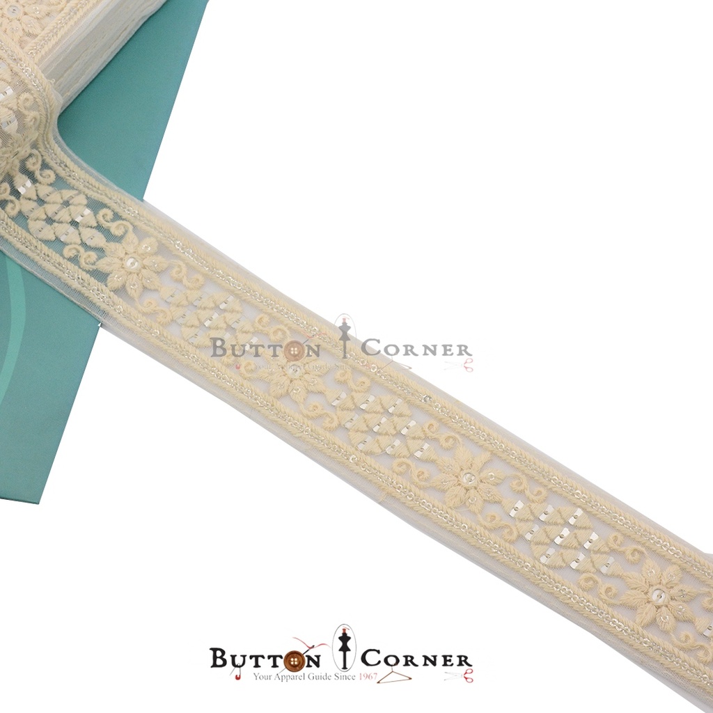 Fancy Sequence Embroidery Net Lace