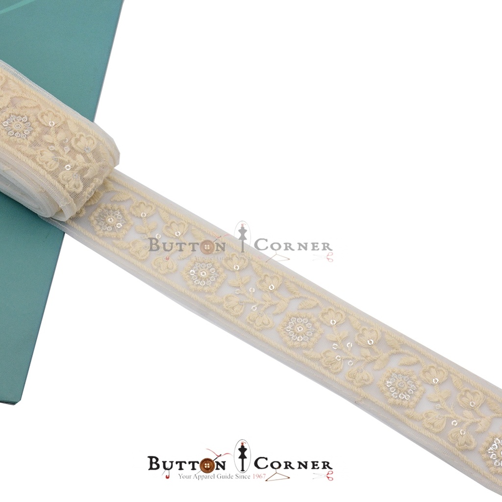 Fancy Sequence Embroidery Net Lace