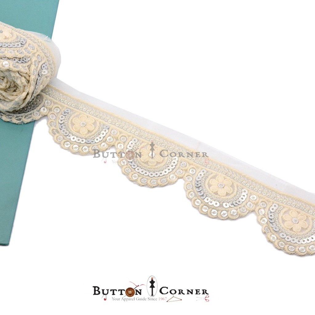 Fancy Sequence Embroidery Net Lace