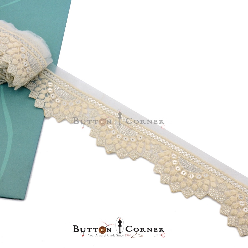Fancy Sequence Embroidery Net Lace