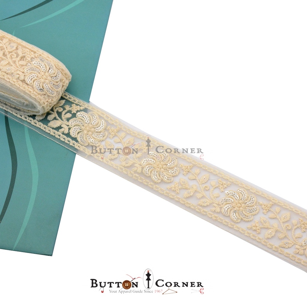Fancy Sequence Embroidery Net Lace