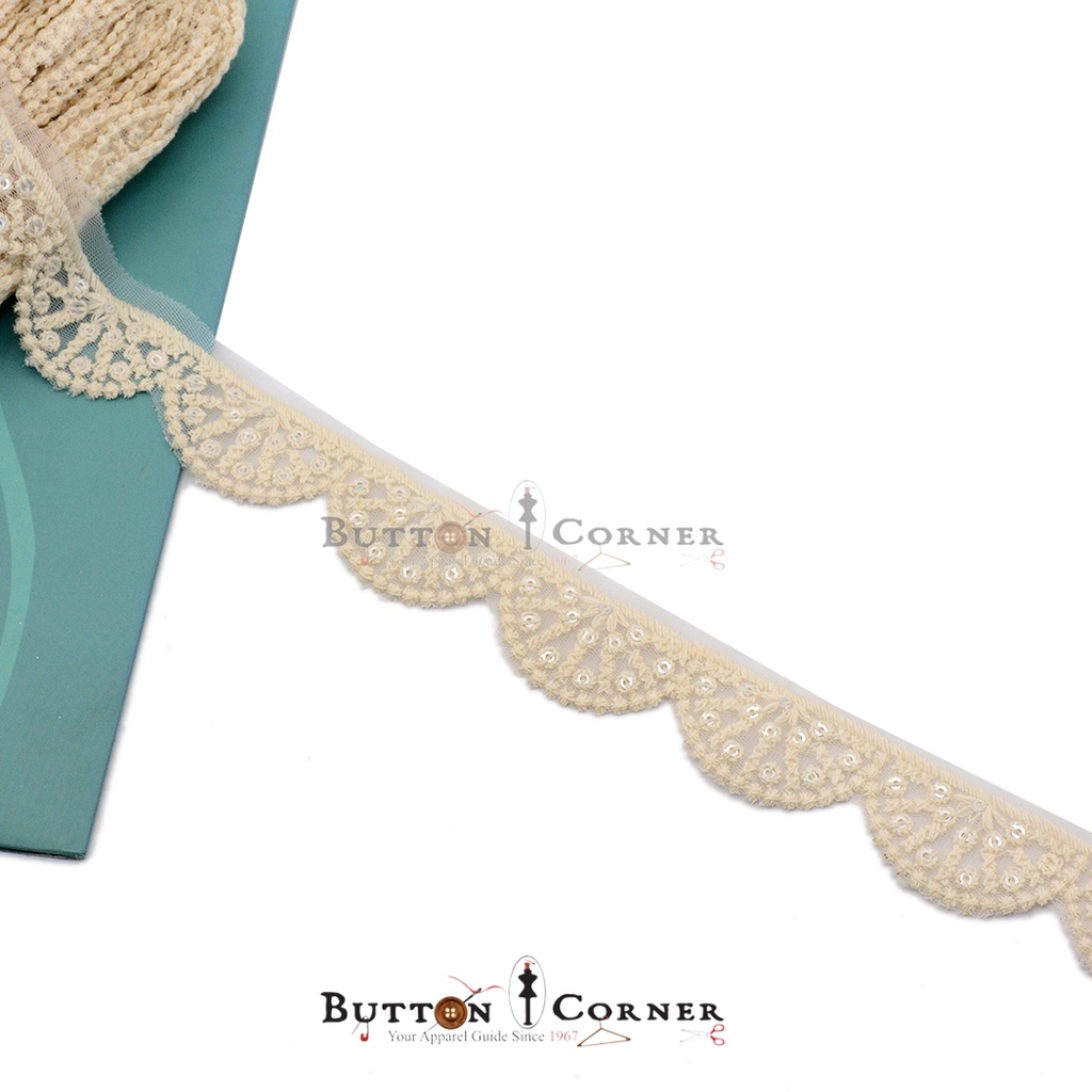 Fancy Sequence Embroidery Net Lace