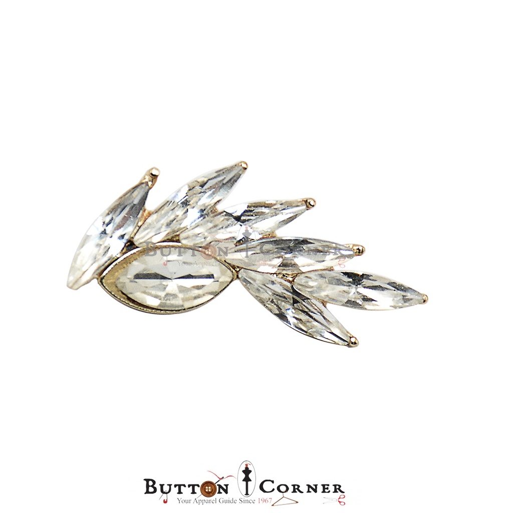 Rowan Leaf Shape Fancy Button