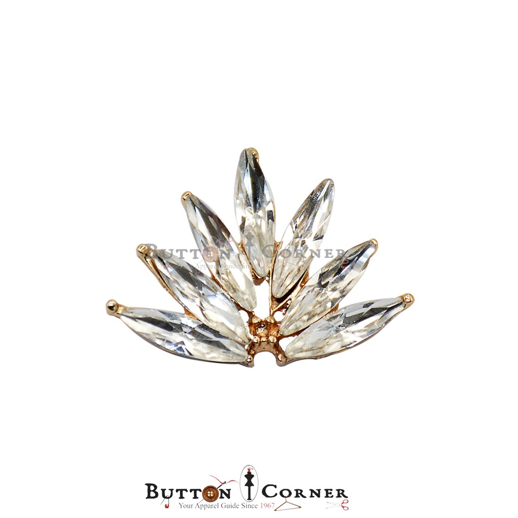 Palm Leaf Shape Fancy Button