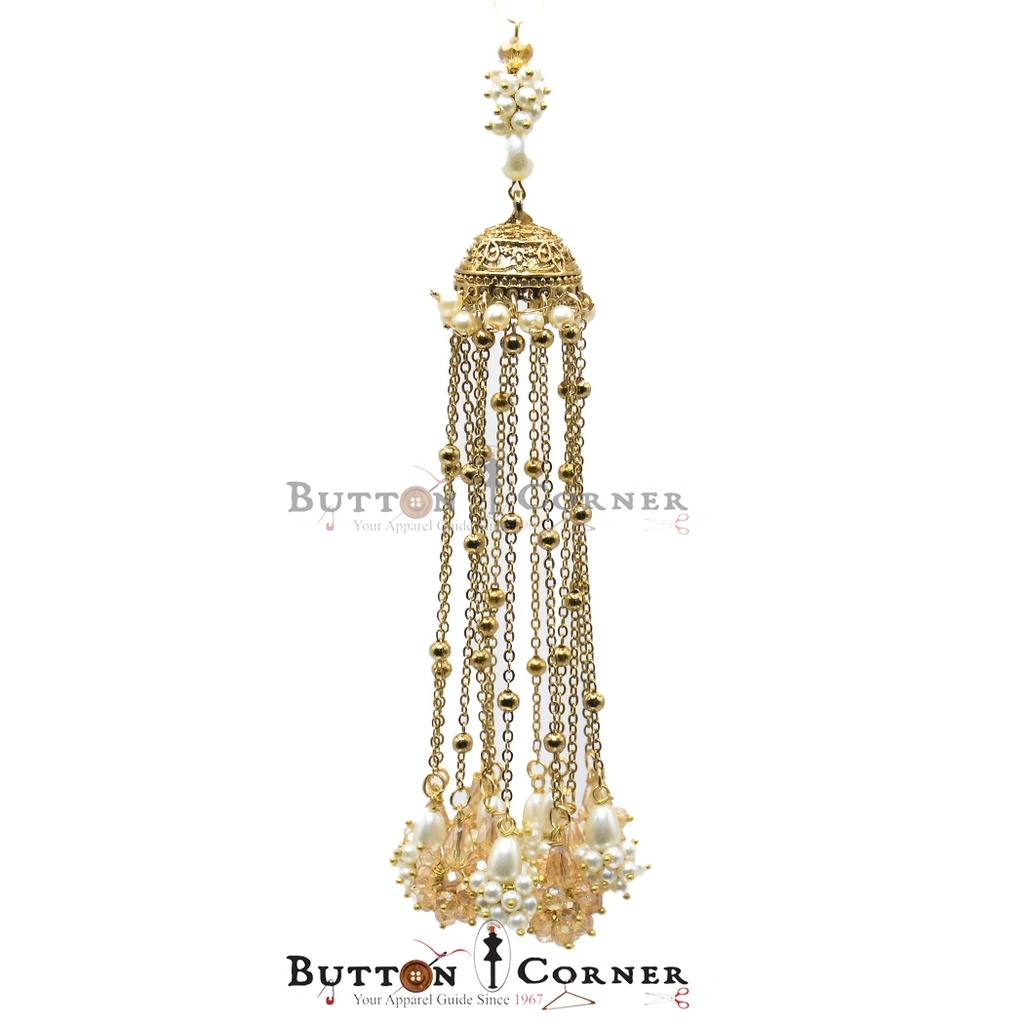 Fancy Jhumki With Hanging Chain Tassel