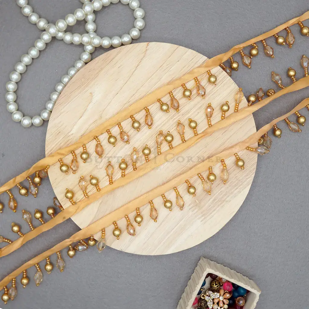 Fancy Glass Beads Hanging Lace