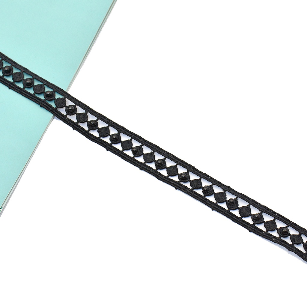 Double Side Border Lace With Pearl