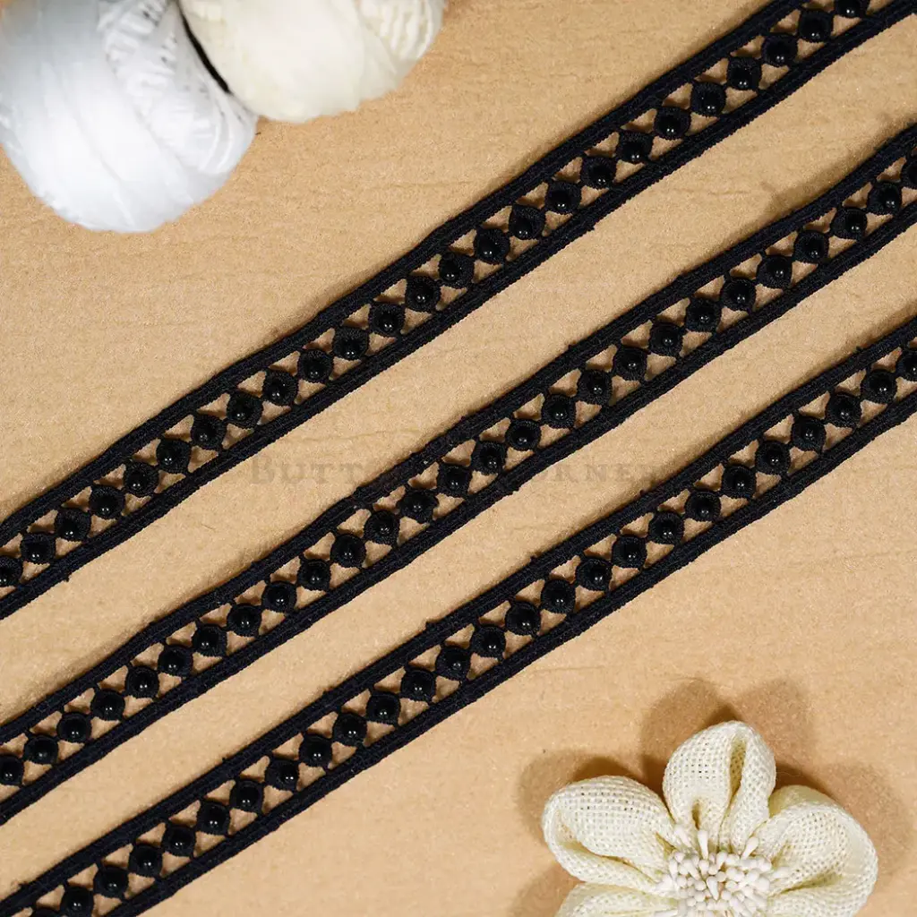 Double Side Border Lace with Pearl