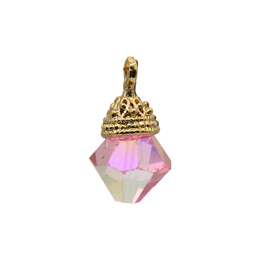 Hexagonal Pyramid Shape Fancy Kundan Hanging Button