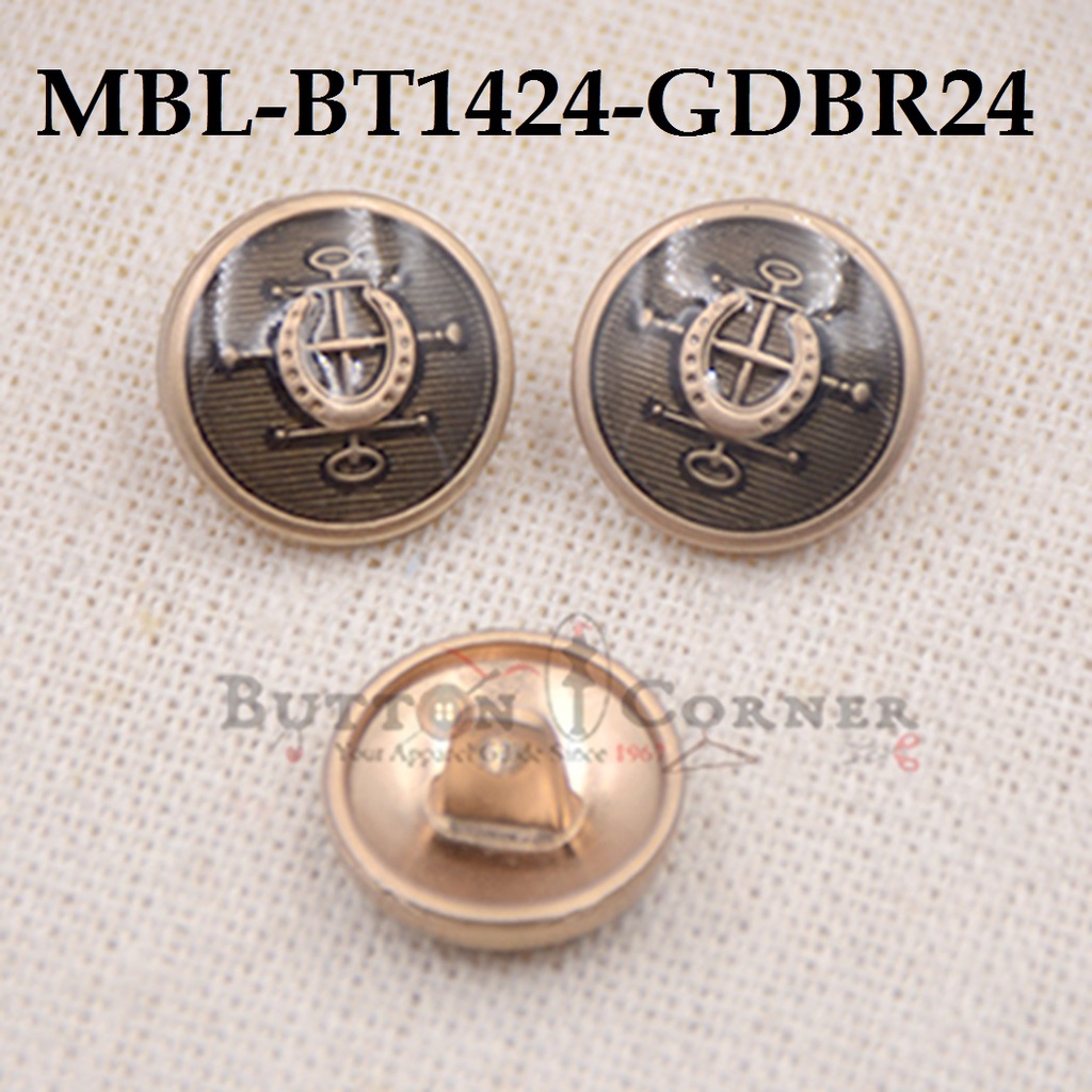 Horseshoe & Whip Hunting Button