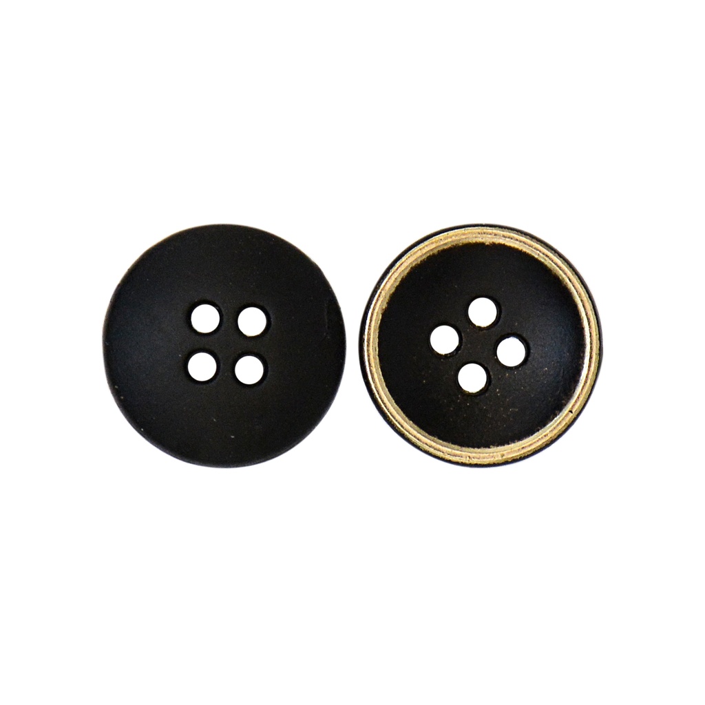 Gold Outline Deep Shape Shirt Button