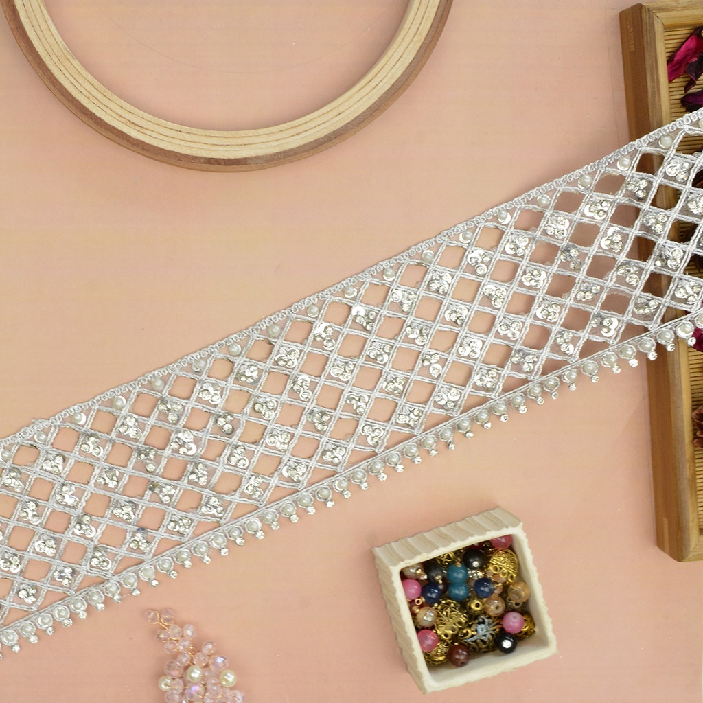 Fancy Stones Sequence Lace