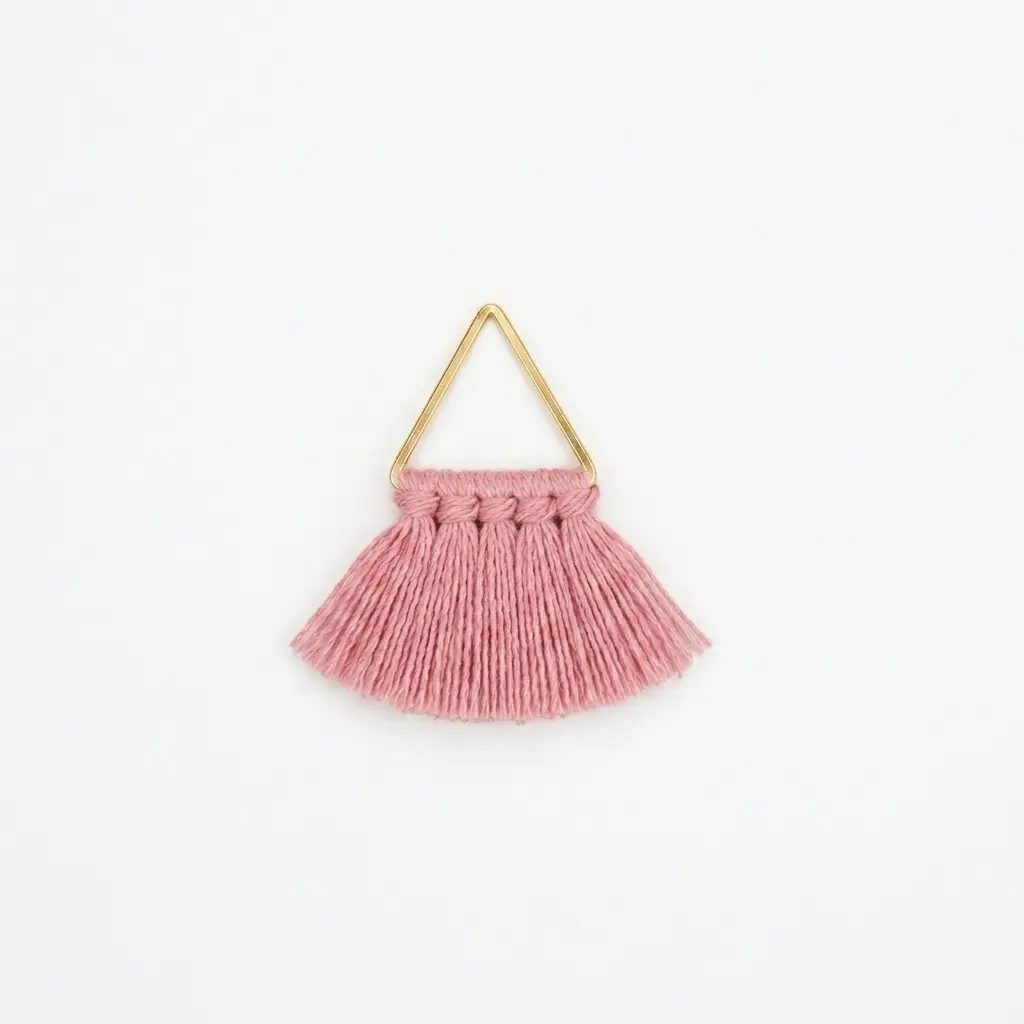 Thread Tassel With Triangle Ring
