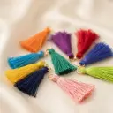 Embroidery Thread Tassel With Metallic Loop