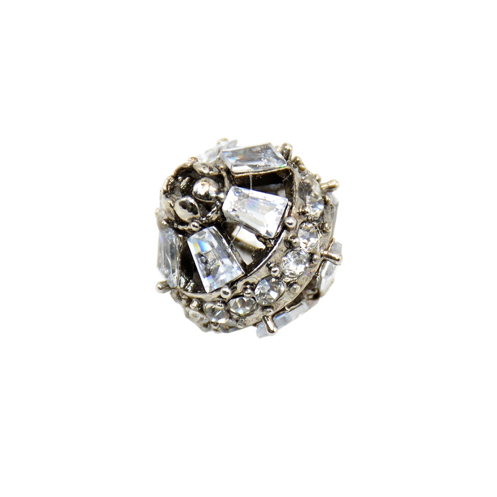 Antique Silver Plating Fancy Kundan Ball